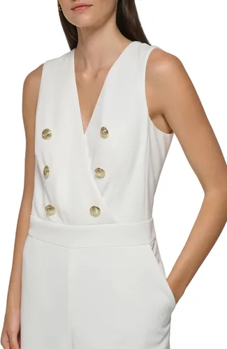 Vista 2 de Karl Lagerfeld Paris Mono con botones y cuello en V para mujer