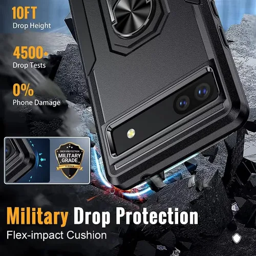 Vista 5 de Funda para Google Pixel 6A, Pixel 6A resistente a prueba de golpes, cubierta protectora de cuerpo completo [doble capa]