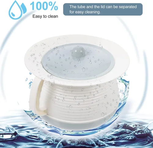 Vista 4 de SOLUSTRE Asientos de inodoro para entrenamiento para orinales, ollas de cámara, con tapa, botella de orinal, orinales, orinales, de plástico