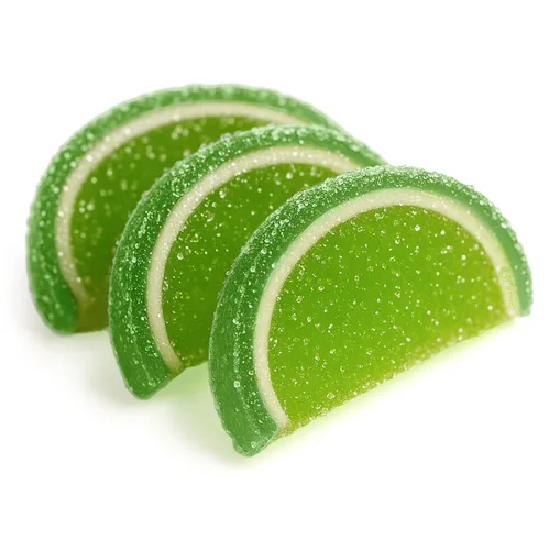Vista 3 de NY Spice Shop Rebanadas de fruta de manzana – 1 libra de sabor cítrico masticable de gelatina de fruta de caramelo – Manzanas en rodajas a