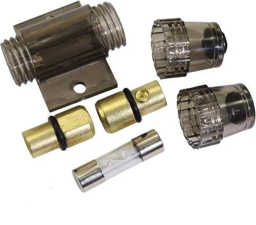 Vista 5 de Kit completo de cableado de amplificador de calibre 8 y 800 W de alto rendimiento, con soporte de fusible AGU de 60 A, cable de alimentación/tierra