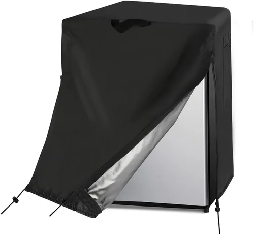 Vista 22 de Cubierta para refrigerador Guisong, impermeable y a prueba de polvo, protectora para congeladores verticales, adecuada para la mayoría de mini