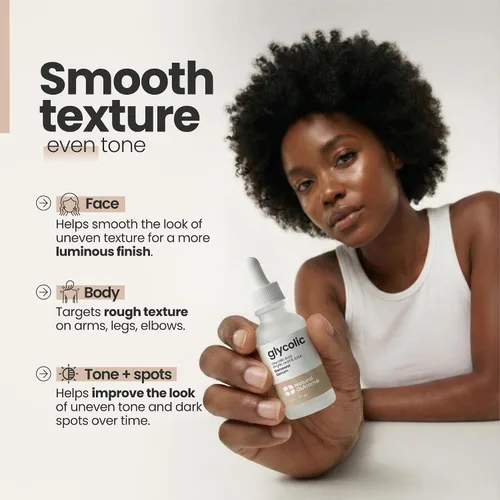 Vista 3 de Natural Outcome Ácido glicólico/suero de renovación AHA al 12% Suero facial exfoliante antienvejecimiento Aumenta la renovación celular dejando