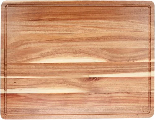 Vista 8 de GAOMON Acacia - Tabla de cortar de madera extra grande, bloque de carnicero de 1.2 pulgadas de grosor, bloque de cocina de madera reversible, tabla
