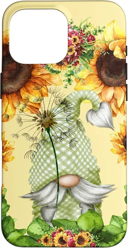 Vista 19 de Floral Sunflower Motif for Dandelion Lovers and Summer Gnome Case for iPhone 17