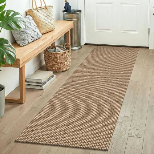 Vista 125 de KOZYFLY - Tapete para puerta de interior, lavable, pequeña, antideslizante, con respaldo de goma, felpudo de algodón para el hogar, color negro