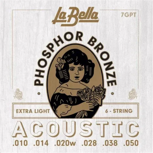 Vista 3 de La Bella 7GPS Phosphor Bronze - Cuerda de guitarra acústica ligera