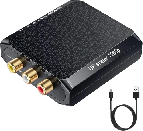 Vista 9 de Adaptador WENTER de RCA a HDMI, convertidor de 1080P AV a HDMI, adaptador de audio y video compuesto mini CVBS, compatible con PAL/NTSC