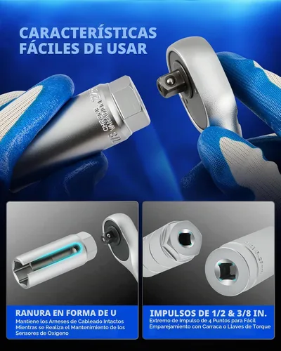 Vista 4 de OMT 7pc Sensor de oxígeno Socket Set para el interruptor del inyector