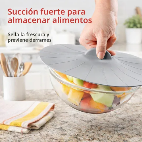 Vista 3 de HIC Kitchen Tapas de cocina y almacenamiento, silicona de alta temperatura, juego de 3