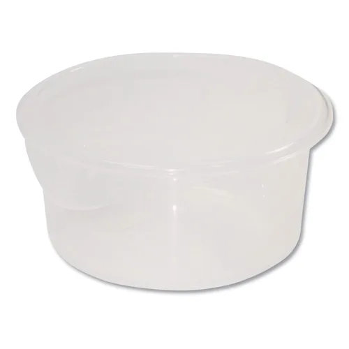 Vista 13 de Rubbermaid Productos comerciales Contenedor redondo de plástico para almacenamiento de alimentos con asa, 4 cuartos de galón, amarillo, rango