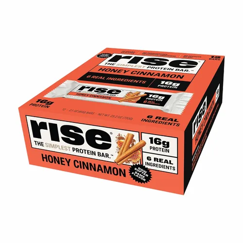 Vista 16 de Rise Barras de proteína de suero para el desayuno con miel de almendra, 18g de proteína, 2.01 oz (paquete de 12)
