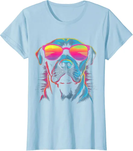 Vista 21 de Pit Bull Mom Dog Lover Colorido Artistic Pitbull Owner - Camiseta para mujer, Negro