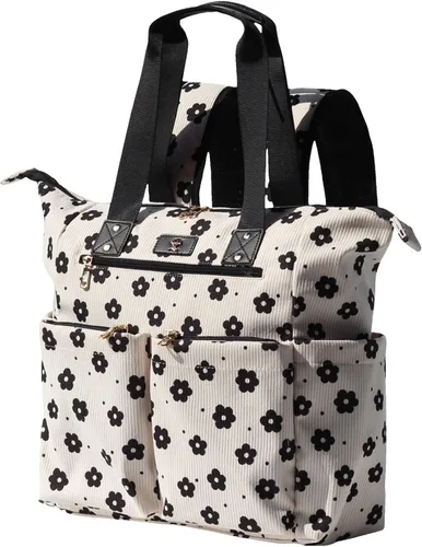 Vista 8 de ESVAN Bolsa de pañales Totepack Mochila 2 en 1 para mujer, multifuncional, de gran capacidad, con bolsillos aislados, viaje