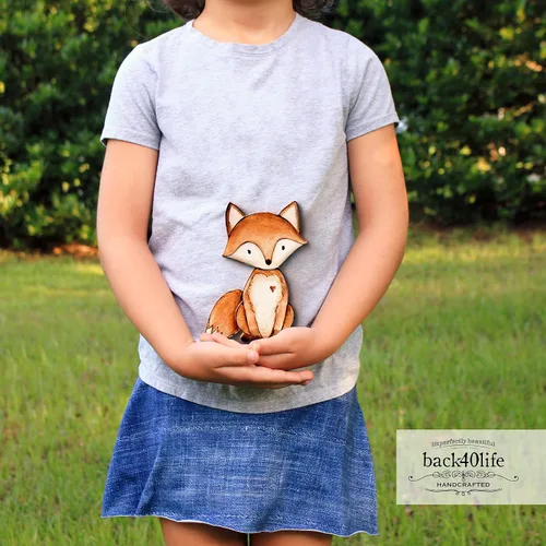 Vista 2 de Back40Life Forest Critters Formas de Animales de Madera Pintada Recortadas (Pequeño (Paquete de 8))