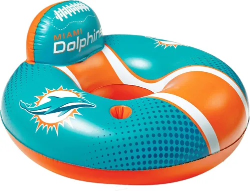 Vista 10 de BigMouth 42” Inflatable Pool Floats Officially Licensed NFL Fan Gear Merchandise Back Support Inner Tube for Adults and Teens
