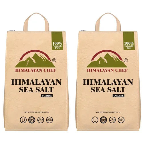 Vista 9 de Himalayan Chef - Sal rosa del Himalaya, grano fino, bolsa a granel de 5 libras - Kosher y vegana, 100% natural y pura de cristal gourmet - Contiene