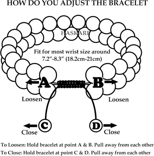 Vista 6 de HASKARE Pulsera de piedra de ojo de tigre para hombre y mujer, piedra de energía natural, aceite esencial, roca de lava, ónice negro, cuentas de ojo