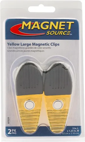 Vista 2 de MASTER MAGNETICS - 2 pinzas grandes con mango de caucho, Amarillo, 2
