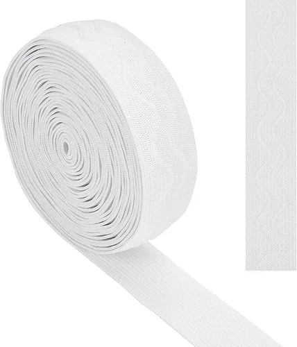 Vista 15 de GORGECRAFT Cinta elástica de silicona antideslizante de 5 yardas de 1 pulgada de ancho, banda de agarre elástica de goma, correas elásticas
