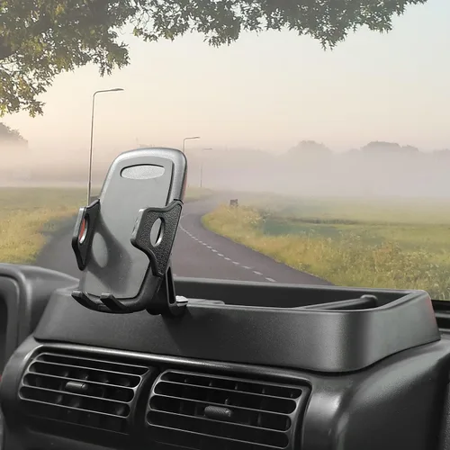 Vista 5 de Hoolcar Soporte de radio multifuncional Walkie Talkie para teléfono celular 1997-2006 Jeep Wrangler TJ accesorios, negro