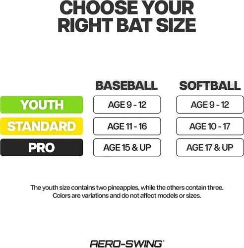 Vista 7 de Aero Swing - Entrenador de swing de béisbol y softbol, las piñas de resistencia al viento del swing del bate generan más velocidad de bate de más