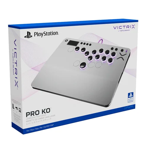 Vista 12 de Turtle Beach Victrix Pro KO Leverless All Button Fight Stick for PlayStation 5, Officially Licensed PS5 PS4, Windows 10/11 PC, Customizable eSports