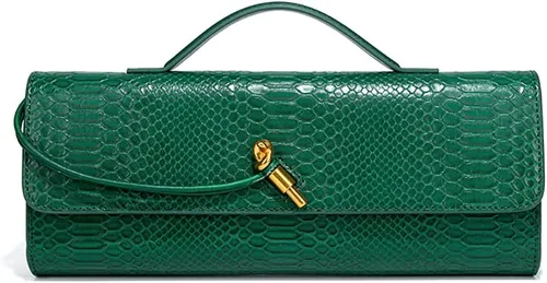 Vista 13 de Bolso de mano de cuero de moda para mujer, bolso de mano cruzado con estampado de cocodrilo
