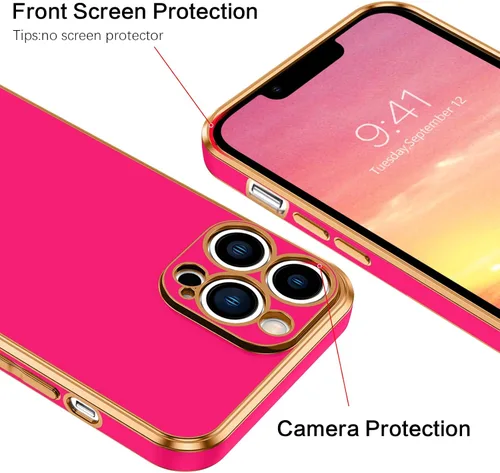 Vista 5 de VENINGO Funda para iPhone 13 Pro Max, TPU suave de ajuste delgado con soporte de pulsera ajustable, resistente a los arañazos y a prueba de golpes