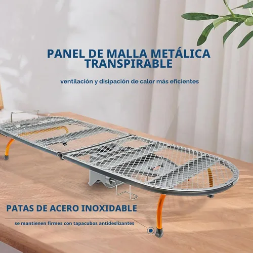Vista 5 de Tabla de planchar plegable de mesa con soporte de hierro y soporte de hierro, tabla de planchar de metal pequeña portátil que ahorra espacio