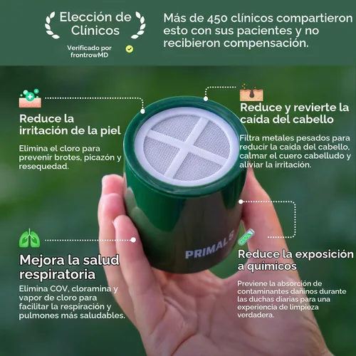 Vista 2 de PRIMALS Cartucho de repuesto para filtro de ducha, reduce la picazón seca, la caspa, el eccema y la pérdida de cabello, elimina el cloro, el flúor