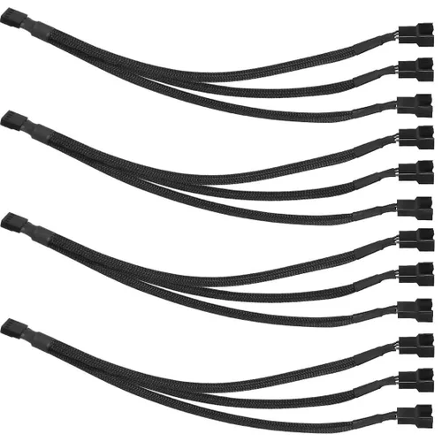 Vista 12 de Gebildet 10 piezas de cable de extensión de ventilador PWM de 4 pines, conector de energía, estuche macho a hembra para computadora, compatible