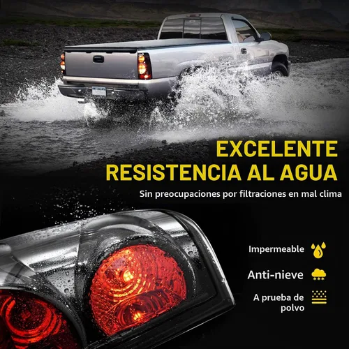 Vista 2 de DWVO Luces traseras compatibles con Chevy Silverado 1999-2006 negro OE - Lente negra/transparente