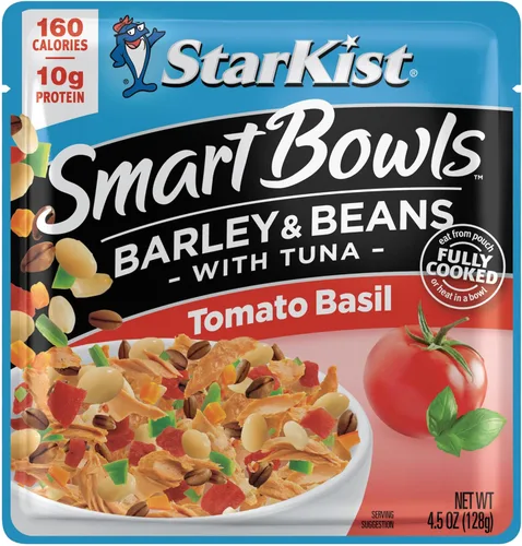 Vista 3 de Starkist Smart Bowls, Tomate Albahaca Cebada y Frijoles Atún, 4.5 oz (Paquete de 3)