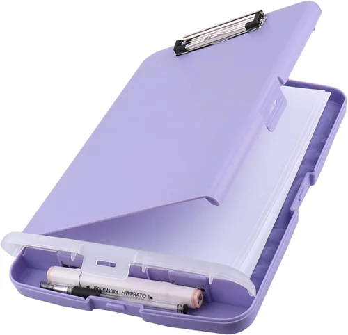 Vista 10 de HWPRATO Organizador de Portapapeles con Almacenamiento Portapapeles Plegable para Enfermería Carpeta de Archivo de Plástico con Estuche de Azul