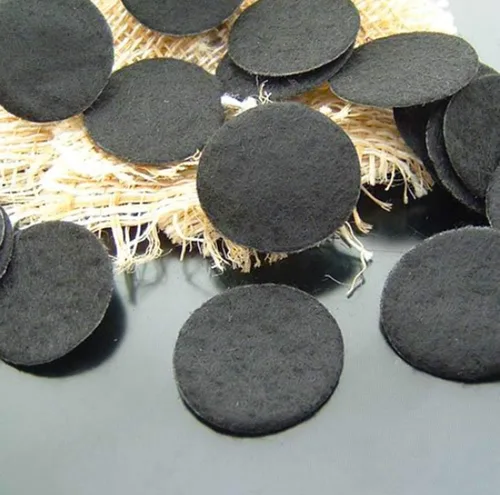Vista 5 de tBesme Círculos de fieltro adhesivos negros; círculos adhesivos de fieltro negro para bricolaje y costura artesanal, 1 pulgada, paquete de 100