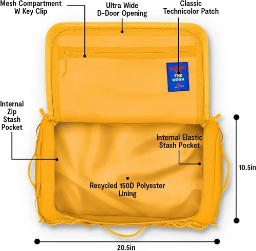 Vista 5 de Baboon to the Moon Pequeña bolsa de viaje de 40L Bolsa de gimnasio pequeña, bolsas de viaje para mujeres y hombres, bolsa de lona para viajes
