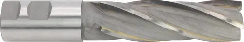 Vista 11 de Fresa de extremo soldada de carburo CME, nariz cuadrada, 1 1/2" diámetro del molino, 2" longitud de corte, 5 5/8" longitud total, 4 flautas, corte