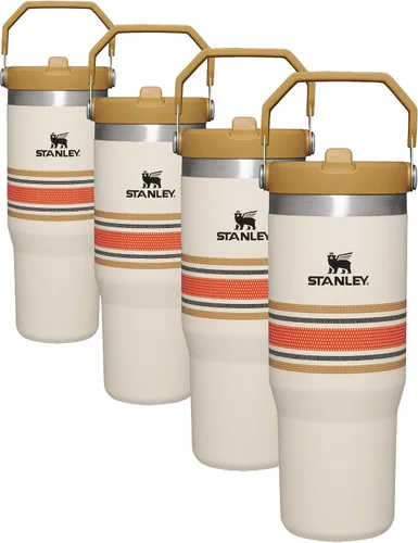 Vista 105 de STANLEY IceFlow 2.0 - Vaso con pajilla abatible con asa, 30 onzas, tapa giratoria y popote abatible, botella de agua a prueba de fugas, acero Tiza