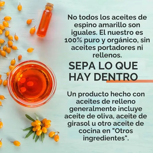 Vista 3 de SeabuckWonders Omega-7 completo, fabricado con aceite de espino amarillo orgánico, 30 cápsulas blandas (500 mg cada uno) Suministro para 15 días