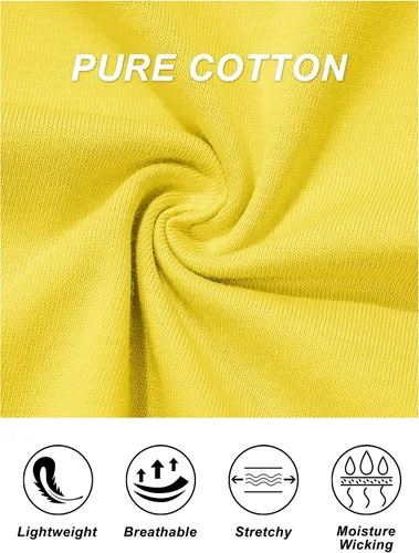 Vista 6 de MAGCOMSEN Camisetas de algodón para mujer, camisas de manga corta, cuello redondo, camisetas de verano transpirables y casuales