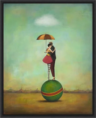 Vista 11 de Amanti Art Lienzo enmarcado para pared, 20 x 16 pulgadas, romance de circo, por Duy Huynh, lienzo enmarcado para pared, obras de entretenimiento