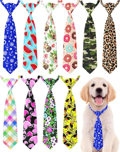 Vista 17 de PET SHOW 10 Pack Happy Birthday Dog Ties Neckties XS for Small Dogs