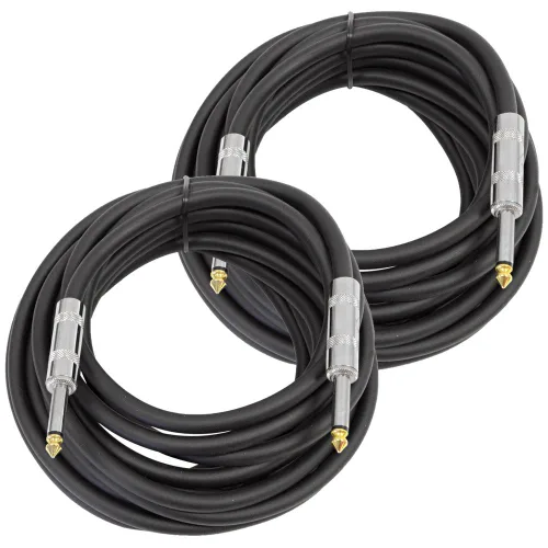 Vista 4 de Seismic Audio - Paquete de 2 cables de altavoz de 10 pies de 1/4" a 1/4" - Cables de conexión PA DJ