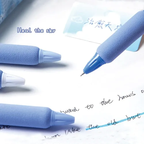 Vista 7 de MOZXIRZ 4 unidades de bolígrafos de gel con tinta retráctiles, bonitos bolígrafos de 0,5 mm de punta de bola, suministros de oficina y escuela