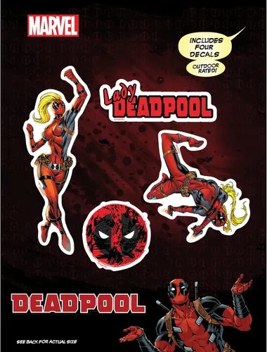 Vista 12 de Marvel Deadpool Calcomanías de vinilo – Juego de 3 calcomanías de vinilo Deadpool para automóvil, ventana, camión, parachoques, laptop, vaso, 1991