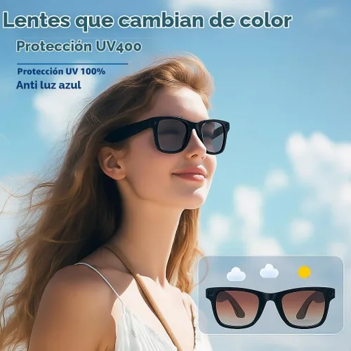 Vista 6 de TREEFIA Lentes inteligentes AI con cámara HD 1080P, traducción en tiempo real AI, audio Bluetooth, lentes inteligentes con cámara, grabadora
