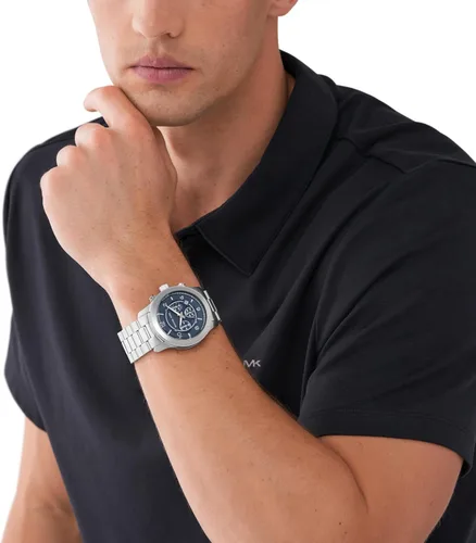 Vista 21 de Michael Kors Runway - Reloj cronógrafo de acero inoxidable para hombre con correa de acero o silicona