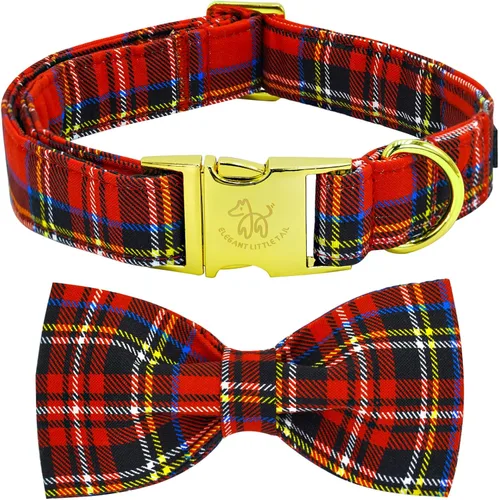 Vista 13 de Elegant little tail - Collar de otoño para mascotas con corbatín, lindo collar de Halloween con estampado de flores y calabaza para cachorros