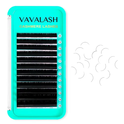 Vista 8 de VAVALASH Extensiones de pestañas de cachemira de 0.03/0.05/0.07/0.15 pulgadas, extensiones de pestañas rizadas de alta calidad, B, L J, suaves